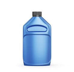 Bottle of car maintenance products on a white background. Oil, detergents and lubricants. 3d illustration