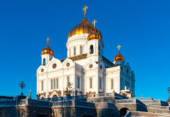 Moscow, Russia. Cathedral of Christ the Savior Cathedral of the Russian Orthodox Church