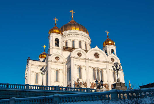 Moscow, Russia. Cathedral of Christ the Savior Cathedral of the Russian Orthodox Church