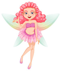 Fantastic fairy girl cartoon character