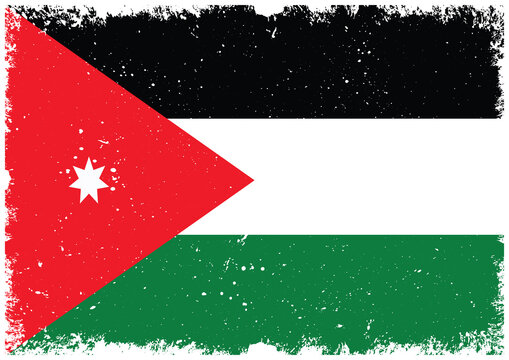 Illsutrated of Jordan grunge flag
