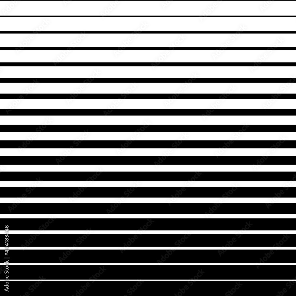 Poster Horizontal lines stripes gradient halftone pattern, digital monochrome background