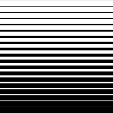 Horizontal lines stripes gradient halftone pattern, digital monochrome background