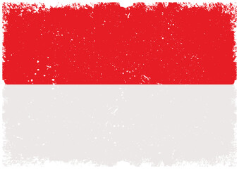 Illsutrated of indonesia grunge flag