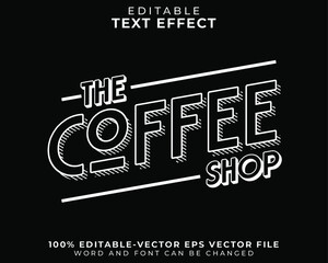 Coffe shop editable text effect