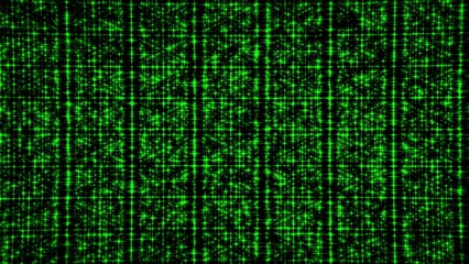 Digital binary data, streaming code matrix background