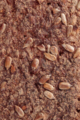 Homemade rye bread with seeds