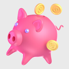 piggy bank with money