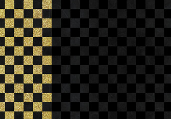 Black Backgrounds, Rough Japanese Paper Texture, Gold Checkerboard