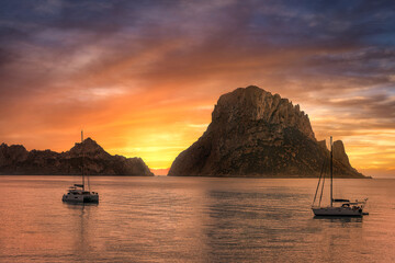  small rocky island situated on the south western side of Ibiza, Es Vedra is a 400 metre tall rock...