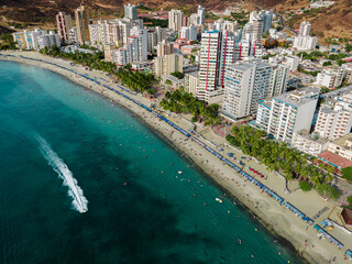 Aerial view on Rodadero in Santa Marta, Magdalena, Colombia