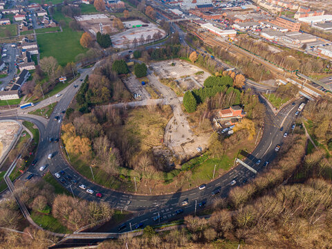 Leeds - Feb 11th 2022: Armley Gyratory Roundabout before improvements.