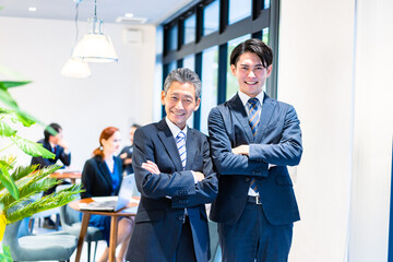 フレンドリーな上司と部下