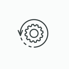 cogwheel vector icon isolated. gear, setting, wheel, cog, mechanical icon vector