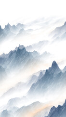 mountains in the morning