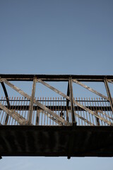 Metal railway bridge in Truro cornwall uk 