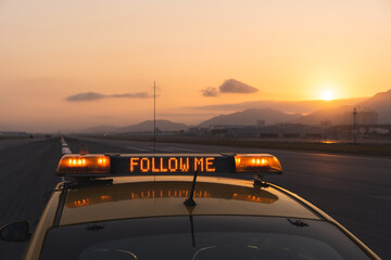 Follow me service in airport
