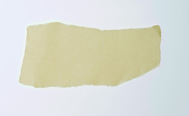 Single torn paper isolated on white background