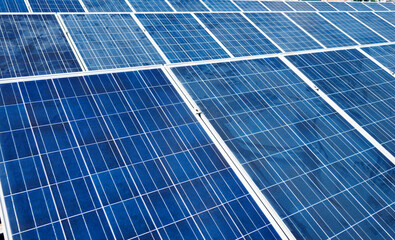 Obraz premium Arrangement solar energy production plant