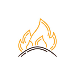 Fire vector Flame concept modern icon or symbol