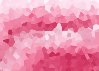 Polygonal pattern. Nice pink mosaic abstract background made of many geometric shapes. Color block geometric background. Pink crystal background. Blank for design, space for writing, cover for paper. 