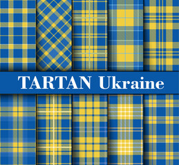 Ukraine Tartan  Plaid  Seamless Pattern - 494200210