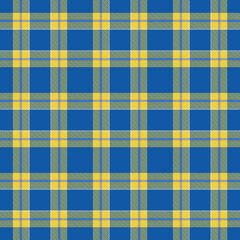 Tartan  Plaid  Seamless Pattern   in   Color  flag Ukraine. - 494200224