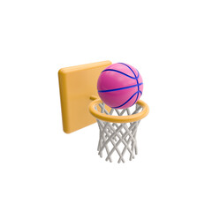Fototapeta na wymiar basketball hoop and ball