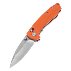 Knife tourist, hunting, tactical, military for survival and self-defense. Steel blade. An isolated...