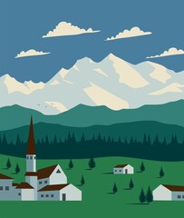 mountain village in the mountains