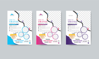 Travel flyer template design