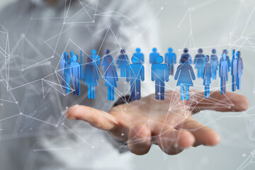 conference Digital Network and data concept 3d