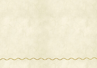old paper texture background with gold wavy line