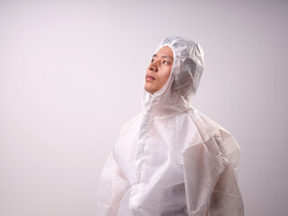 A man in protective clothing ...