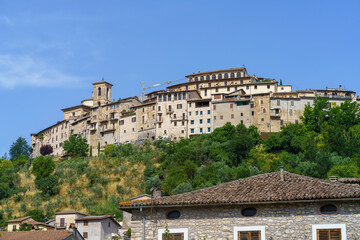 Fototapeta na wymiar View of Contigliano, historic town in Rieti province