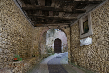 Fototapeta na wymiar Rocchettine, old village in Rieti province, Italy