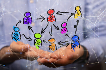people network structure HR - Human resources management and recruitment