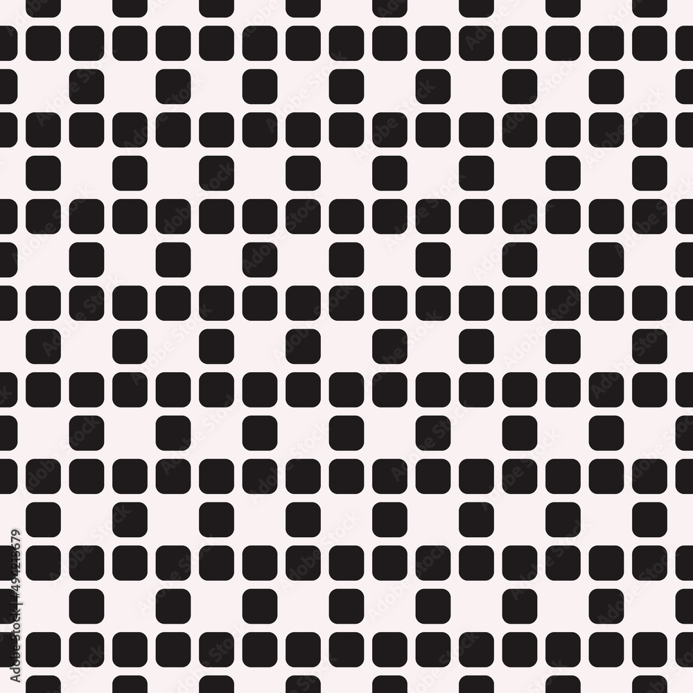 Aufkleber Repeated rounded tile pattern. Vector.