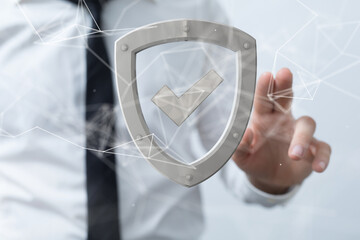 Information technology protected with firewall, secure access and encryption against cyber