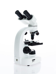 Microscope isolated on white background