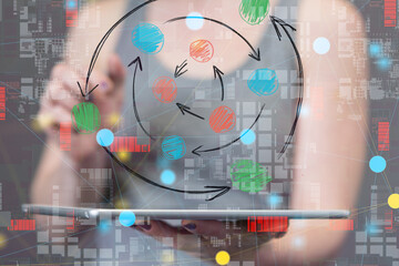 conference Digital Network and data concept 3d