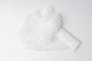 roll of medical bandage isolated on white background