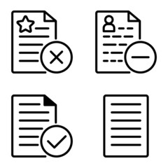 Docs1-2 Flat Icon Set Isolated On White Background