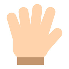 Illustration of Hand Gesture of Five Number ot Greeting design icon