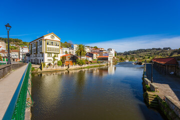 Fototapeta na wymiar Panoramic view of Betanzos city in Galicia Spain