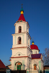 Fototapeta na wymiar Church of the Transfiguration in the village of Besovo, Kashirsky district, Moscow region, Russia