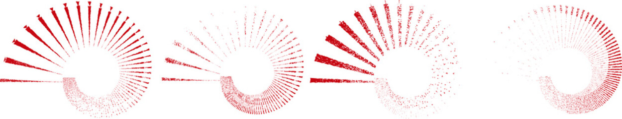 Grunge lines in Circle Form . Spiral Vector Illustration .Textured round Logo . Design element . Abstract Geometric circular shapes .Rotating grunge radial line. Concentric circles