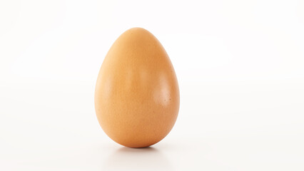 3d render of egg isolated on white background, Easter theme.