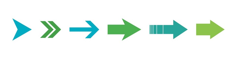 Arrow icon collection. Arrow icons set. Simple arrow, cursor elements. Stock vector