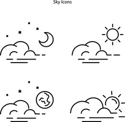 cloud shape icon, simple outline cloud design collection for apps and web. Cloud set. sky Icon. Cloud Icon Art. Cloud Icon Picture.